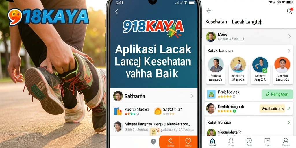 Antarmuka 918KAYA menampilkan statistik langkah harian dengan jelas.