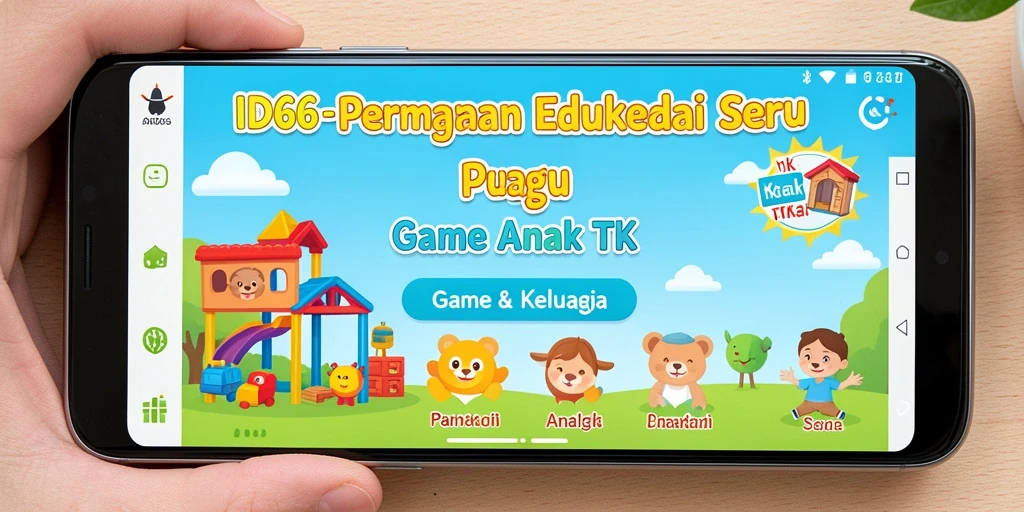 Tampilan antarmuka ID66 yang menarik untuk permainan edukasi anak.