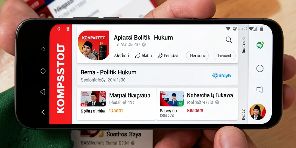 Tampilan antarmuka aplikasi KOMPASTOTO yang menarik dan informatif.